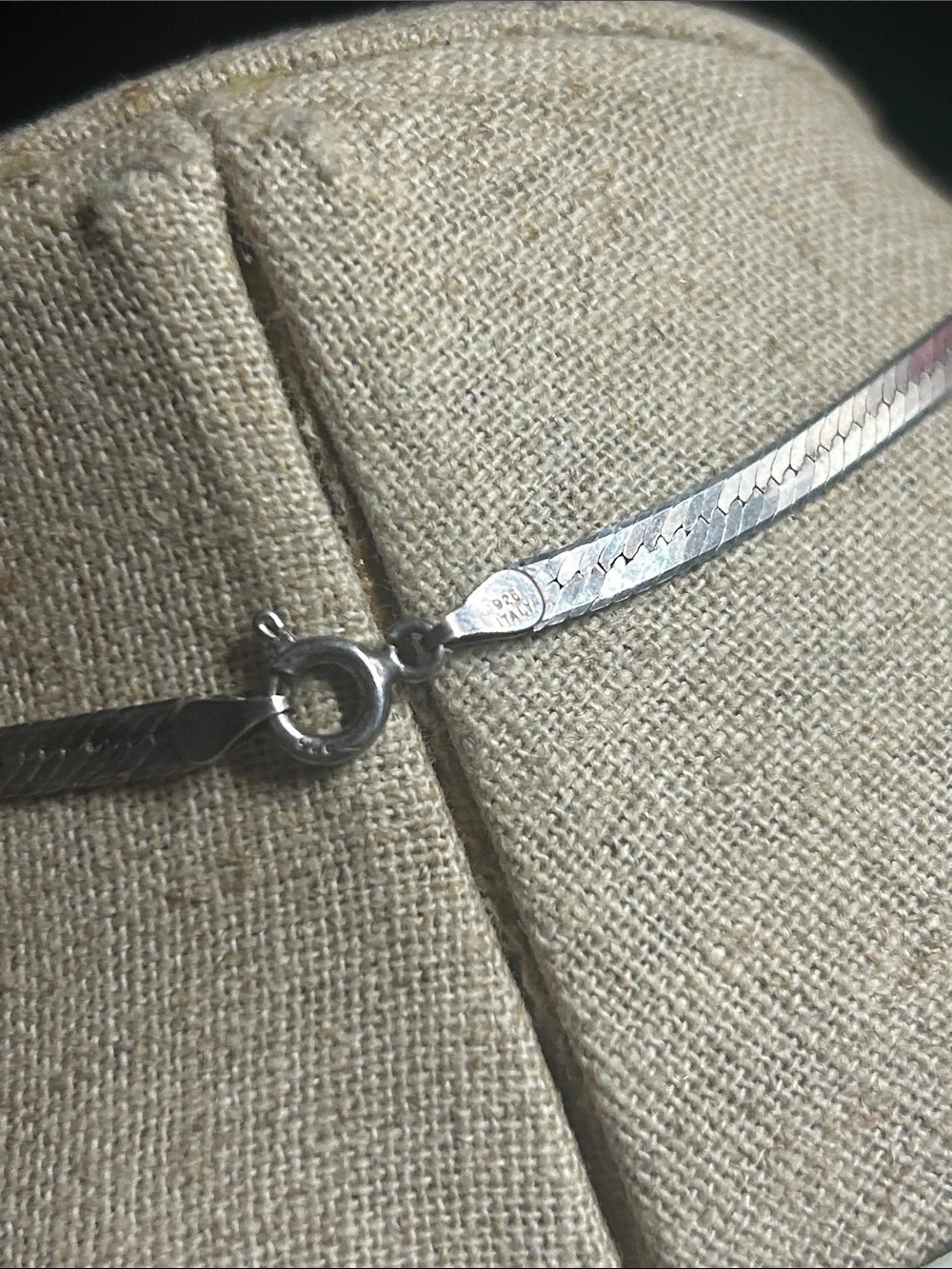 Classic Silver Herringbone Chain Necklace - Women's Jewelry‎ 18 inch Sterling